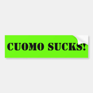 Cuomo Sucks - Grass Roots Green Bumpersticker