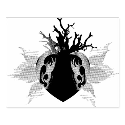 Cuore e coralli 	rubberstempel (Afrduk)