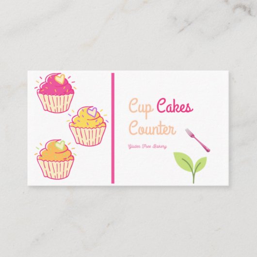 Cup Cakes Bakery Cartes de visite (Devant)