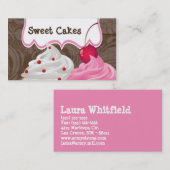 Cup Cakes Bakery Sweet Traitements Carte de visite (Devant / Derrière)