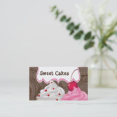 Cup Cakes Bakery Sweet Traitements Carte de visite (Debout devant)