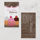 Cup Cakes Bakery Sweet Traitements Carte de visite (Devant / Derrière)