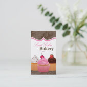 Cup Cakes Bakery Sweet Traitements Carte de visite (Debout devant)