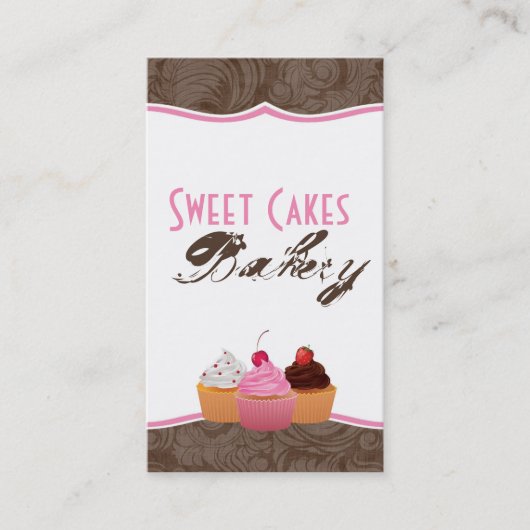 Cup Cakes Bakery Sweet Traitements Carte de visite (Devant)