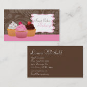 Cup Cakes Bakery Sweet Traitements Carte de visite (Devant / Derrière)
