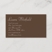 Cup Cakes Bakery Sweet Traitements Carte de visite (Dos)