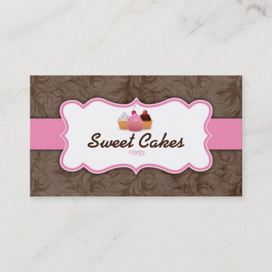 Cup Cakes Bakery Sweet Traitements Carte de visite (Devant)
