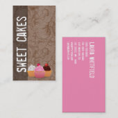 Cup Cakes Bakery Sweet Traitements Carte de visite (Devant / Derrière)