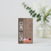 Cup Cakes Bakery Sweet Traitements Carte de visite (Debout devant)