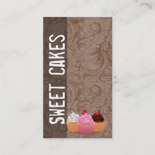 Cup Cakes Bakery Sweet Traitements Carte de visite (Devant)