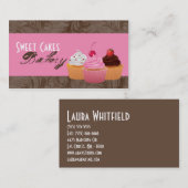 Cup Cakes Bakery Sweet Traitements Carte de visite (Devant / Derrière)