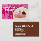 Cup Cakes Bakery Sweet Traitements Carte de visite (Devant / Derrière)