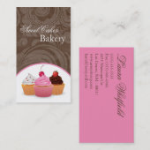 Cup Cakes Bakery Sweet Traitements Carte de visite (Devant / Derrière)