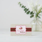 Cup Cakes Bakery Sweet Traitements Carte de visite (Debout devant)