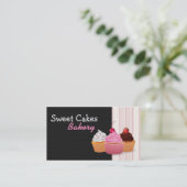 Cup Cakes Bakery Sweet Traitements Carte de visite (Debout devant)