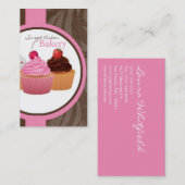 Cup Cakes Bakery Sweet Traitements Carte de visite (Devant / Derrière)