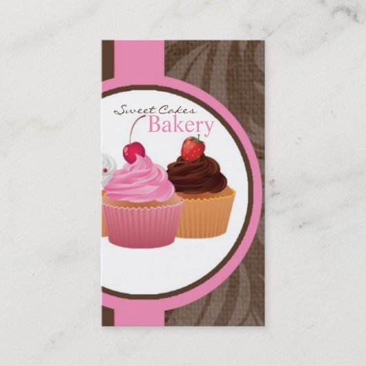 Cup Cakes Bakery Sweet Traitements Carte de visite (Devant)