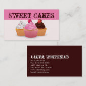 Cup Cakes Bakery Sweet Traitements Carte de visite (Devant / Derrière)