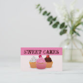 Cup Cakes Bakery Sweet Traitements Carte de visite (Debout devant)