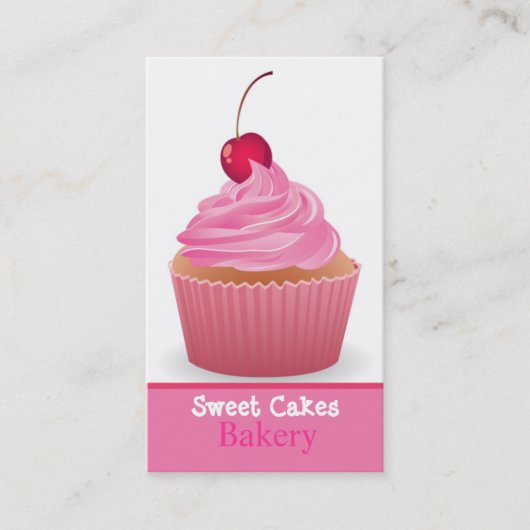 Cup Cakes Bakery Sweet Traitements Carte de visite (Devant)