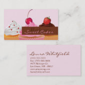 Cup Cakes Bakery Sweet Traitements Carte de visite (Devant / Derrière)