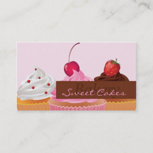 Cup Cakes Bakery Sweet Traitements Carte de visite