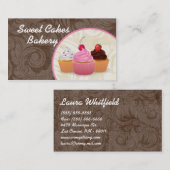Cup Cakes Bakery Sweet Traitements Carte de visite (Devant / Derrière)