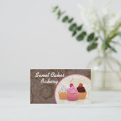 Cup Cakes Bakery Sweet Traitements Carte de visite (Debout devant)