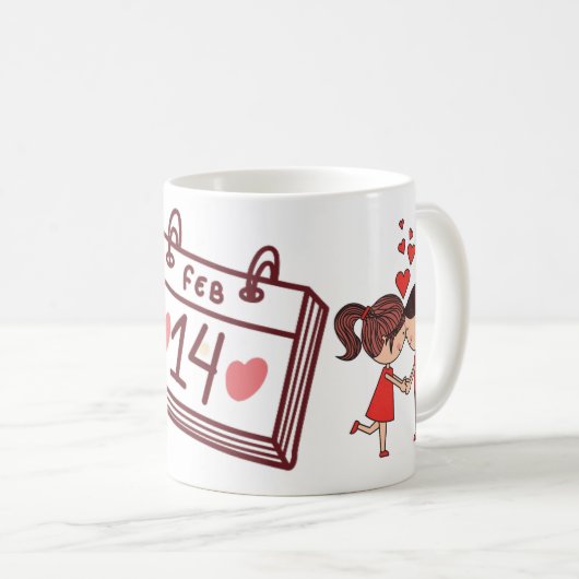 Cup Coffee Mug Valentine's Day (Devant droit)