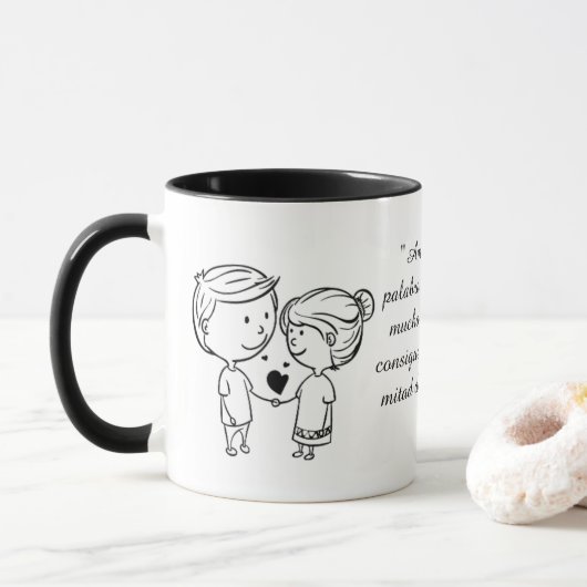Cup Coffee Mug Valentine's Day (Avec donut)