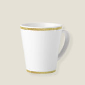 Cup for latte coffee with edges latte mok