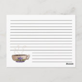 Cup of Coffee Recipe Card Briefkaart (Achterkant)