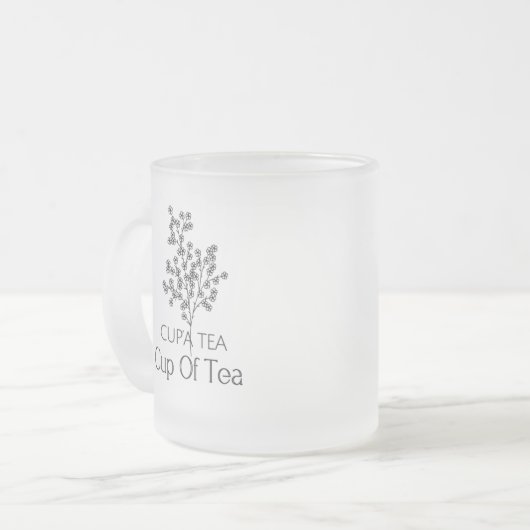 Cup of Tea Esthetische Kunst Mok (Voorkant links)