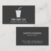 Cup / te gaan visitekaartje (Voorkant / Achterkant)