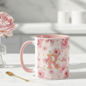 Cup with initial, Romantic cup, mug for her