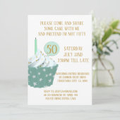 Cupcake 50e anniversaire de fête Invitation (Debout devant)