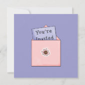 Cupcake à sucre et épices Invitation à la fête d'a (Dos)