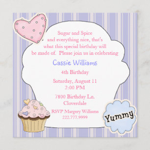 Cupcake à sucre et épices Invitation à la fête d'a