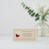 Cupcake Aangepast Logo, Zachte Mocha Strepen Visitekaartje (Staand voorkant)