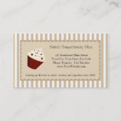 Cupcake Aangepast Logo, Zachte Mocha Strepen Visitekaartje (Voorkant)