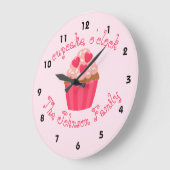 Cupcake-aangepaste keukenklok grote klok (Hoek)