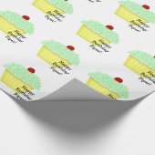 Cupcake aangepaste naam wrapping papier (Hoek)