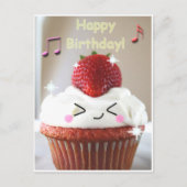 cupcake-aardbeiendag briefkaart (Voorkant)