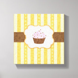  Cupcake Achtergrond Canvas Afdruk