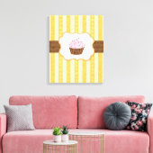 Cupcake Achtergrond Canvas Afdruk (Insitu (Woonkamer))