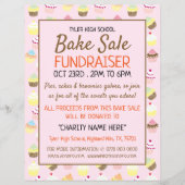 Cupcake Achtergrond, Charity Bake Sale Event Adver Flyer (Voorkant)