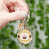  Cupcake Achtergrond Sleutelhanger (Hand)
