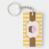  Cupcake Achtergrond Sleutelhanger (Voorkant)