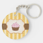  Cupcake Achtergrond Sleutelhanger (Achterkant)