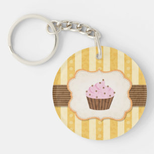 Cupcake Achtergrond Sleutelhanger